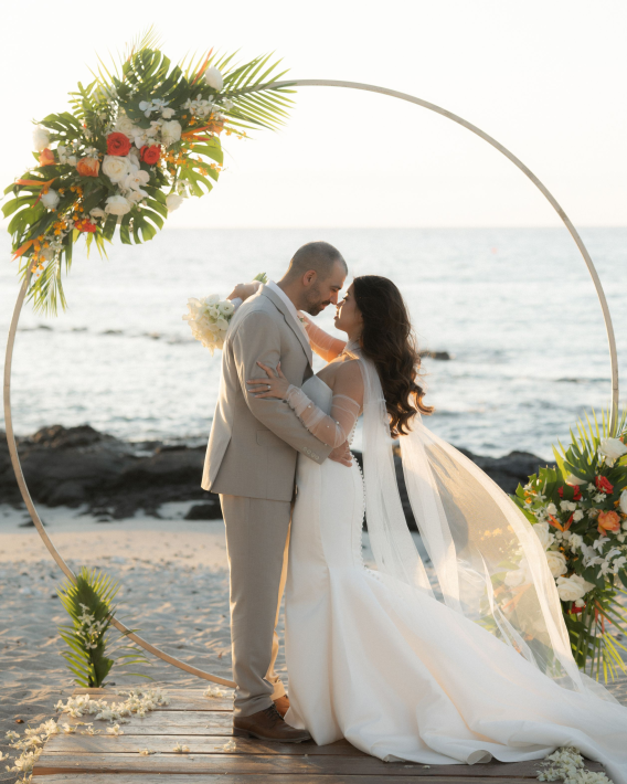 Celeste: Clean Fit and Flare Wedding Dress with Straight Neckline