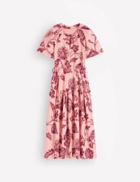 Boden Women's Draw Waist Cotton Dress in Pink