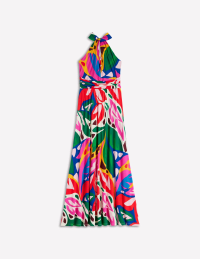 boden knot front jersey midi dress Sydney Twist Neck - Multi, Leafy Cascade cinderella ball gown for girls