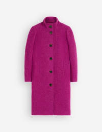 Funnel Neck Wool Coat - Festival Fuschia | Boden USA