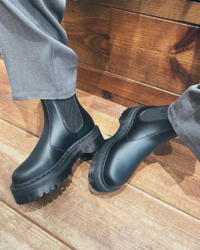 Botas Chelsea con plataforma 2976 Felix Vegan en Negro Martens