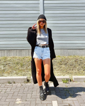 Audrick Nappa Lux Platform Ankle Boots in Black Martens