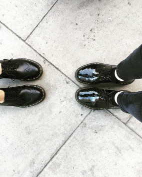 Vintage 3989 Quilon Leather Brogue Shoes in Black | Dr. Martens