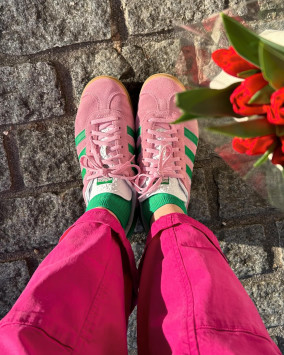 adidas gazelle silver green womens adidas Handball Spezial Velvet Womens Lifestyle Shoes Green Pink JI2648 –  Shoe Palace main image 1
