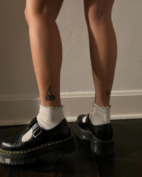 Bethan Smooth Leather Platform Mary Jane Shoes in Black | Dr