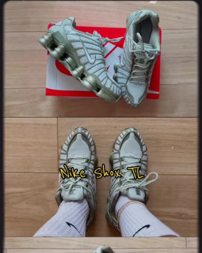 Nike Nike Shox TL Trainers Pure Platinum Chrome F - Women's