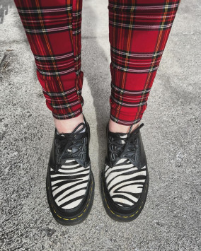 Ramsey 3-eye Leather Platform Creepers in Black | Dr. Martens