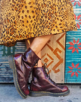 1460 Vegan Lace Up Boots in Cherry Red | Dr. Martens